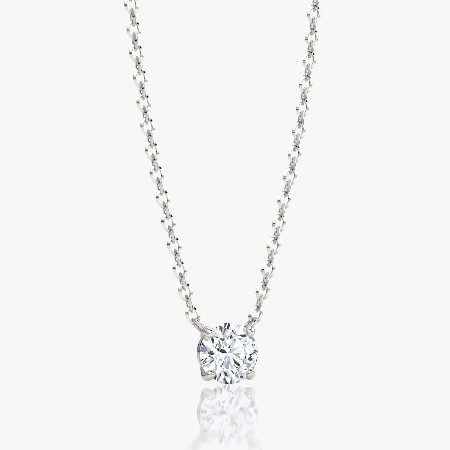 Round Brilliant Diamond Pendant Set in 14K Yellow Gold