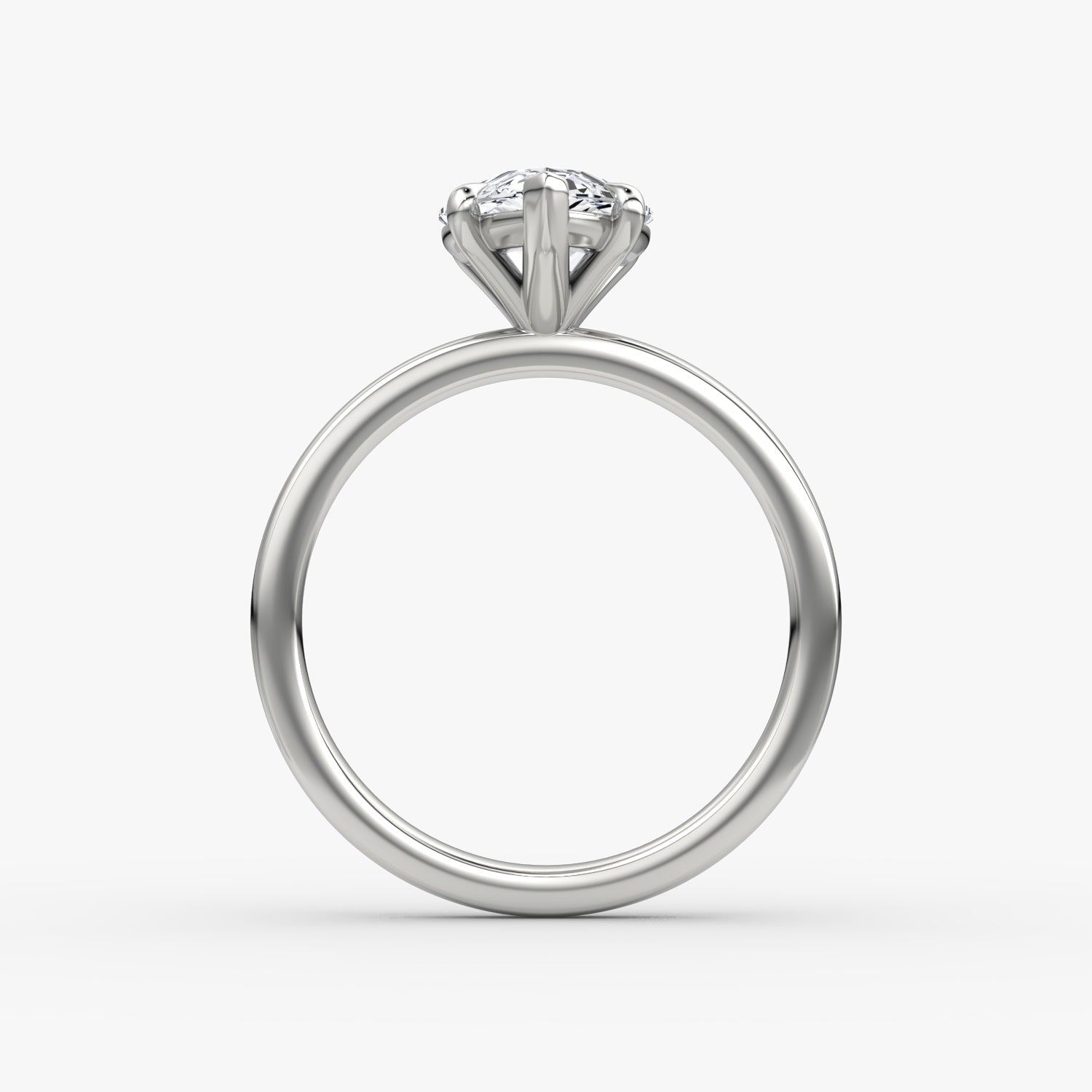 Solitaire Pear Diamond Ring – 4.22 Carat in 14K White Gold