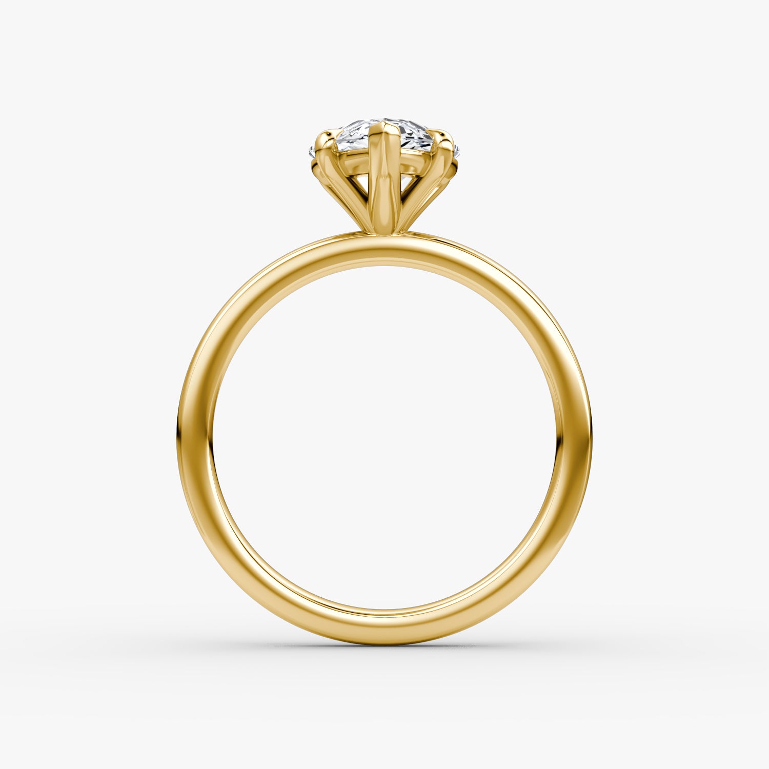 Solitaire Pear Diamond Ring – 4.22 Carat in 14K White Gold