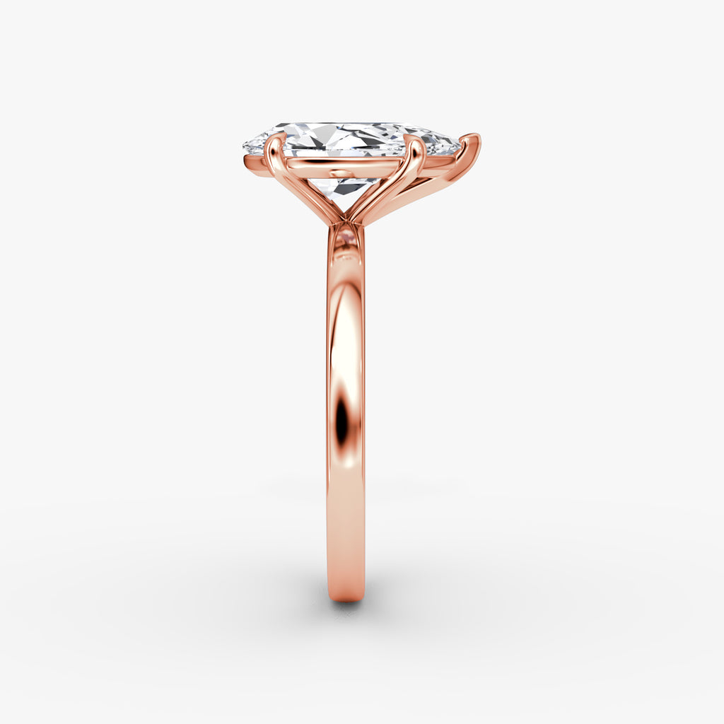 Solitaire Pear Diamond Ring – 4.22 Carat in 14K White Gold