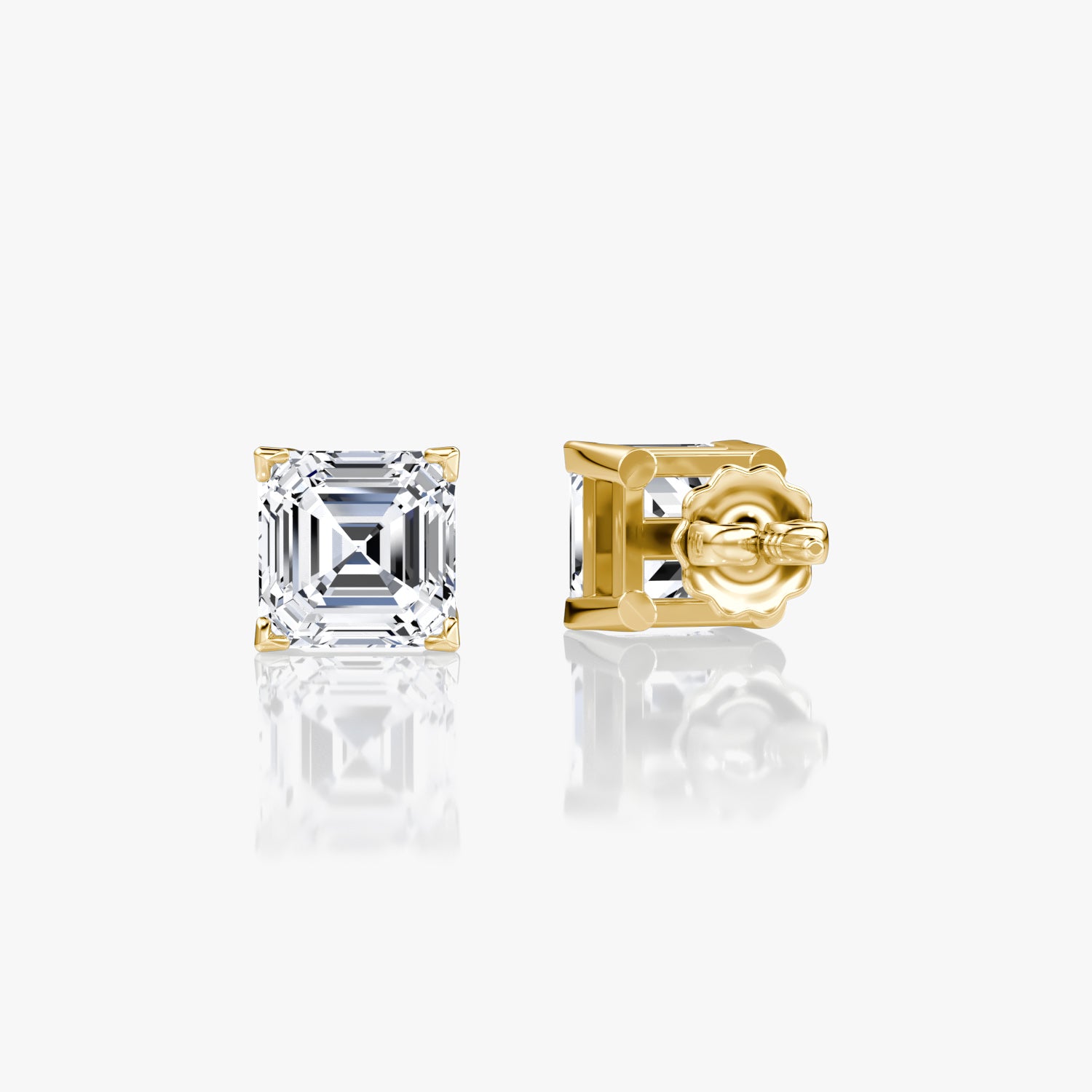 Asscher Cut Diamond Stud Earrings – 3.06ctw in Platinum