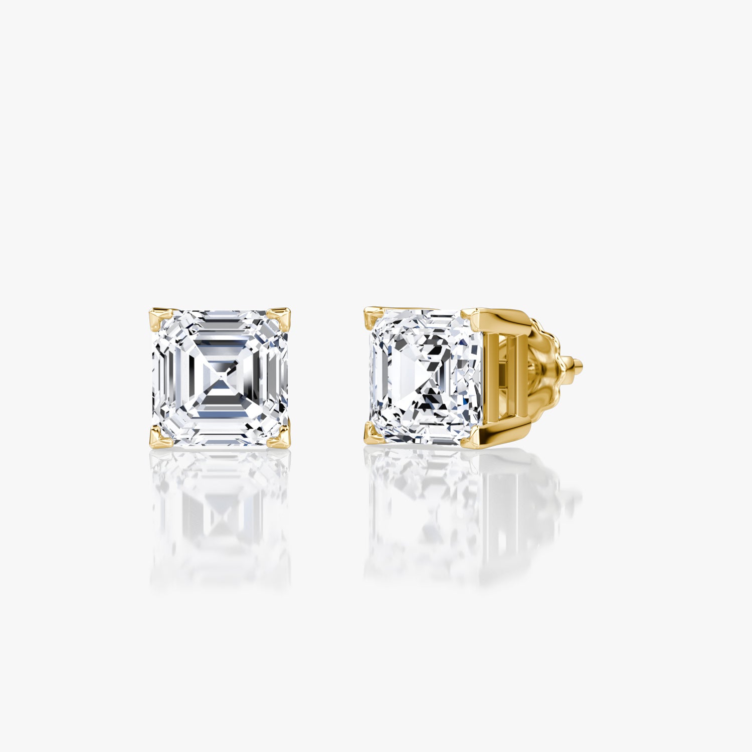 Asscher Cut Diamond Stud Earrings – 3.06ctw in Platinum