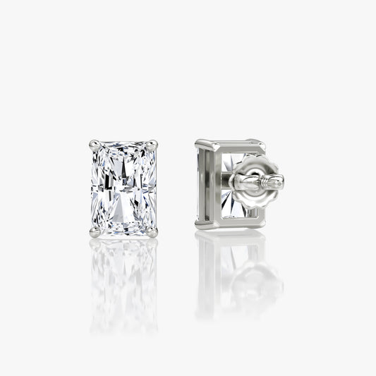 Radiant-Cut Diamond Stud Earrings – 4.05ct Total Weight