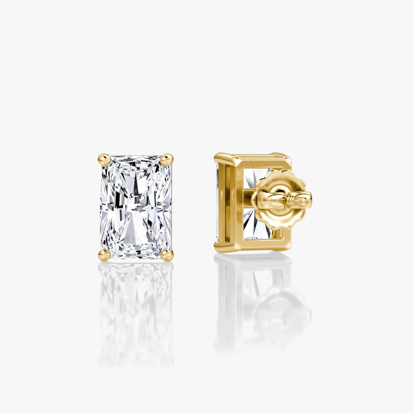 Radiant-Cut Diamond Stud Earrings – 4.05ct Total Weight