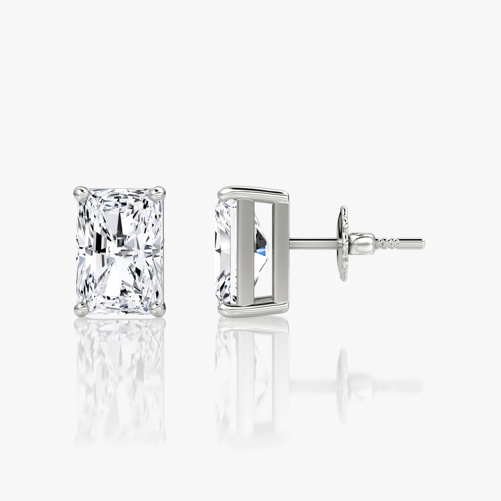 Radiant-Cut Diamond Stud Earrings – 4.05ct Total Weight