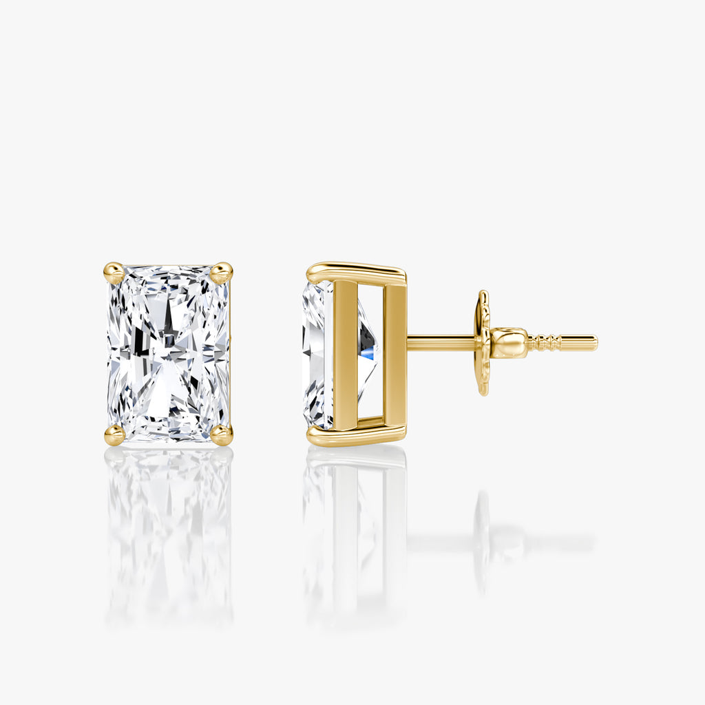 Radiant-Cut Diamond Stud Earrings – 4.05ct Total Weight