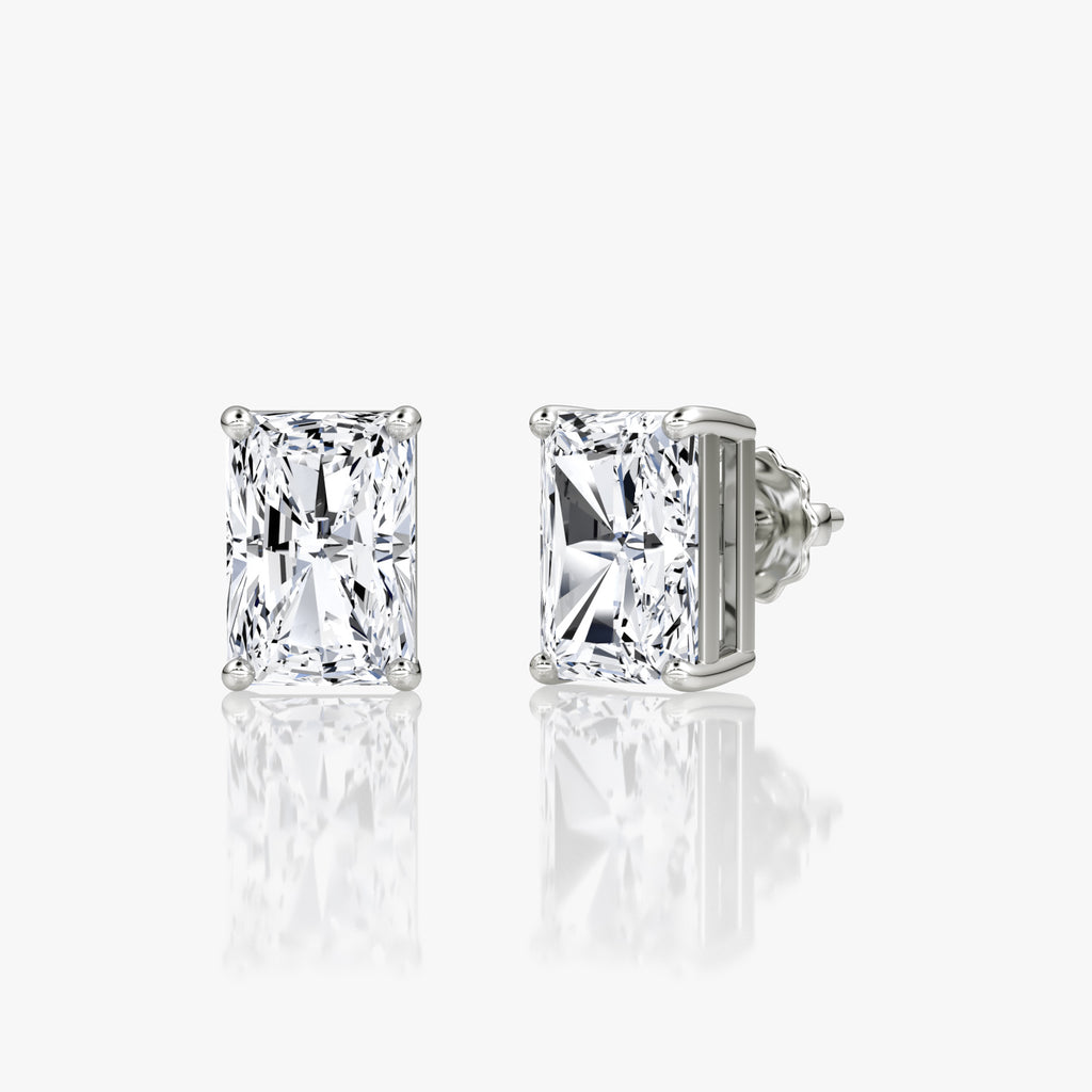 Radiant-Cut Diamond Stud Earrings – 4.05ct Total Weight
