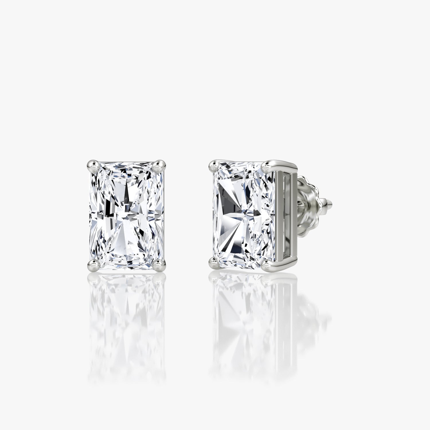 Radiant-Cut Diamond Stud Earrings – 4.05ct Total Weight