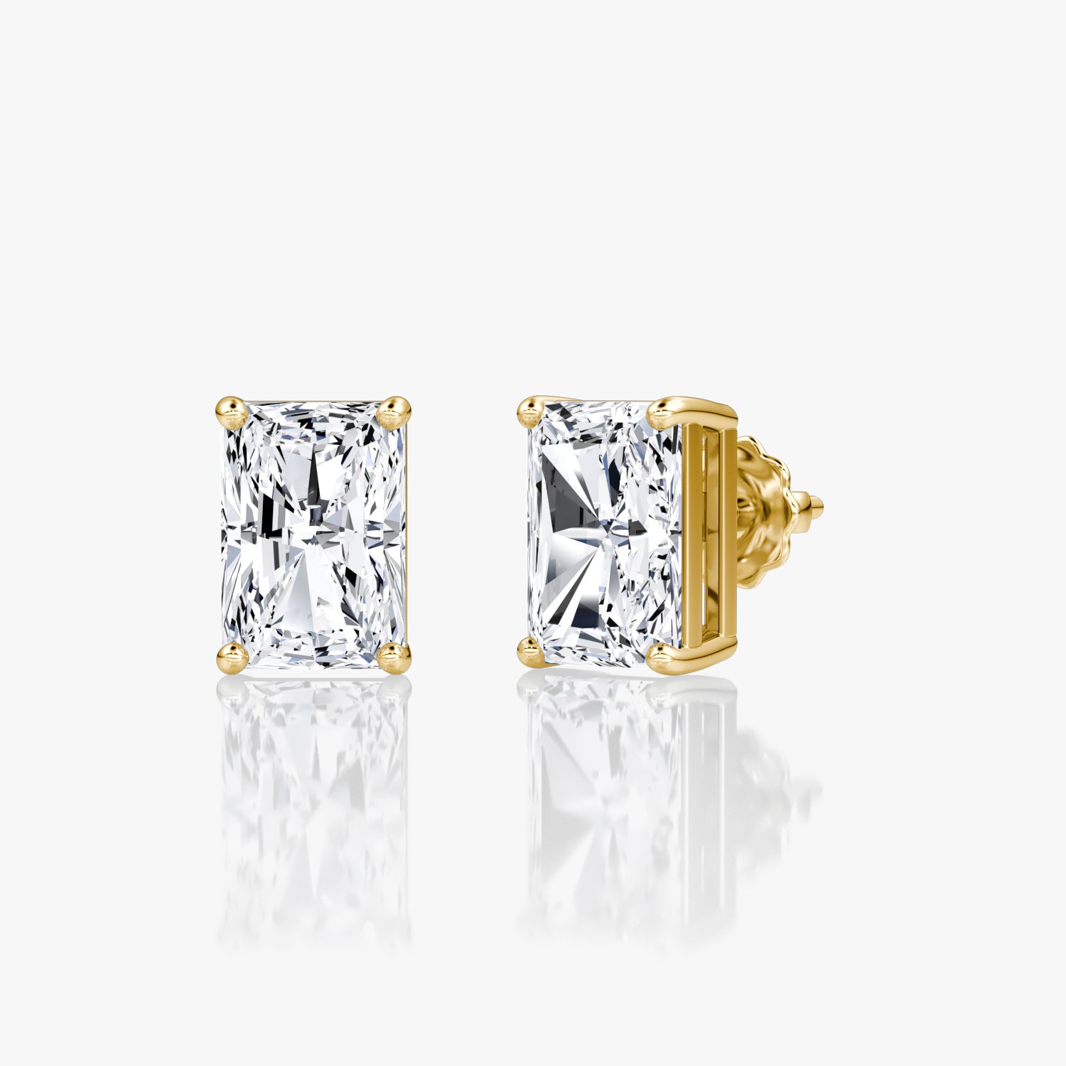 Radiant-Cut Diamond Stud Earrings – 4.05ct Total Weight
