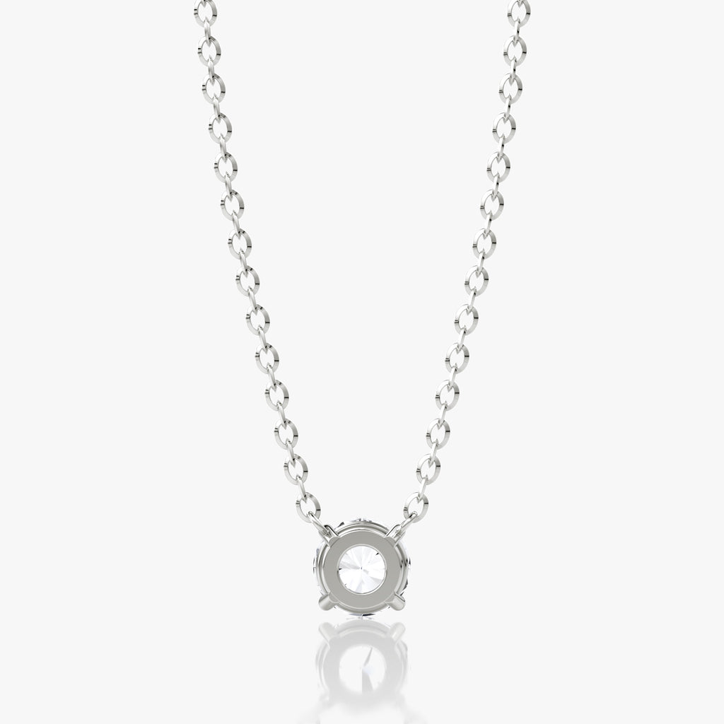 Round Brilliant Diamond Pendant Set in 14K Yellow Gold