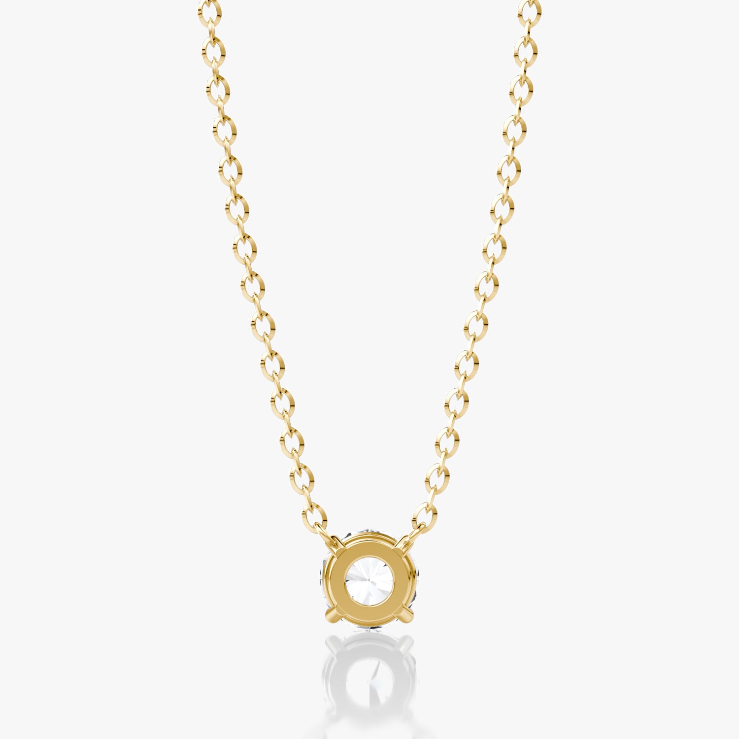 Round Brilliant Diamond Pendant Set in 14K Yellow Gold