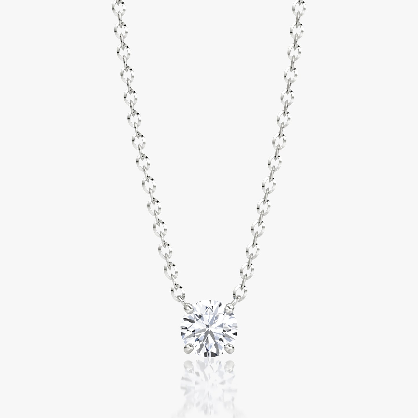 Round Brilliant Diamond Pendant Set in 14K Yellow Gold