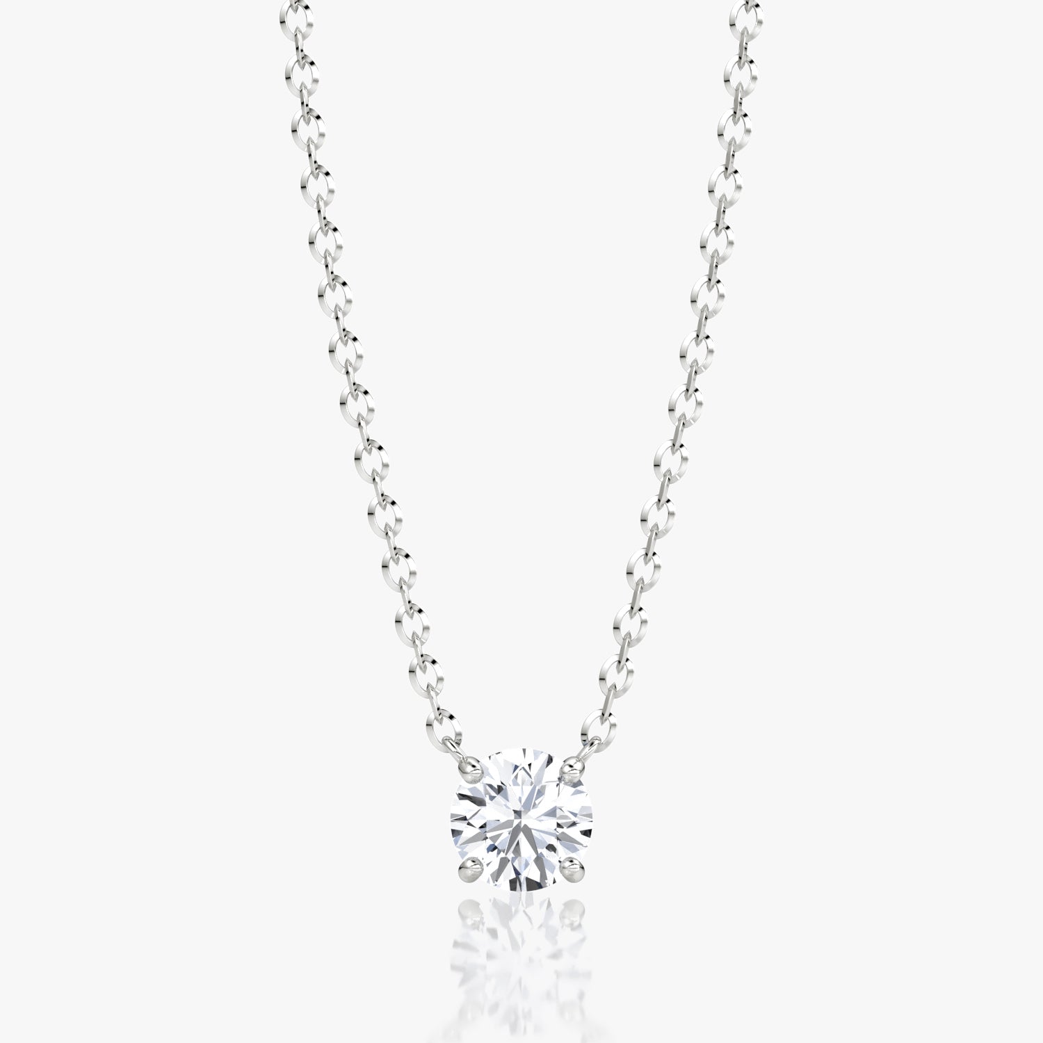 Round Brilliant Diamond Pendant Set in 14K Yellow Gold