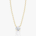 Round Brilliant Diamond Pendant Set in 14K Yellow Gold