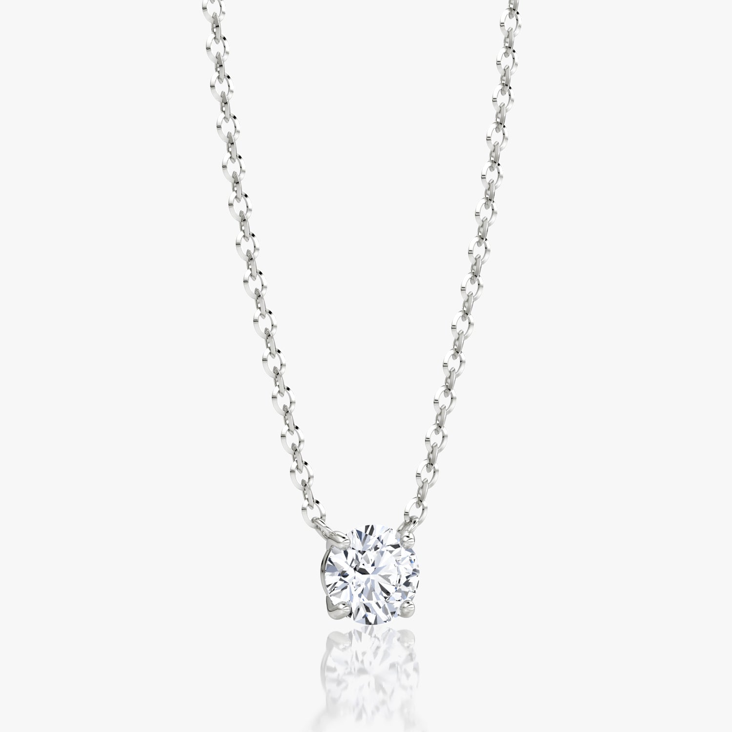 Round Brilliant Diamond Pendant Set in 14K Yellow Gold