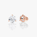 Round Brilliant Diamond 3 Prong Studs