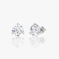 Round Brilliant Cut Diamond Studs 4 Prong Basket