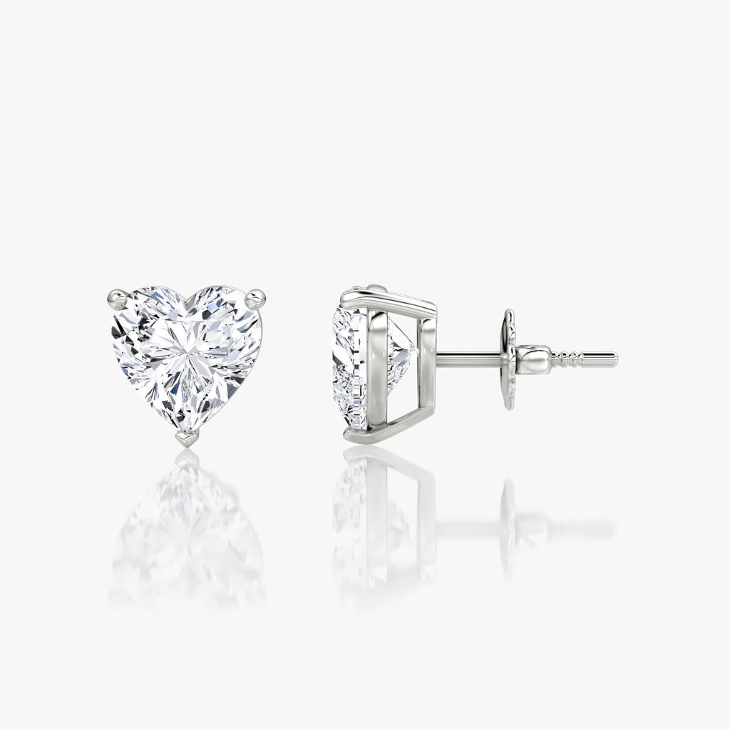 Heart Shaped Stud Earrings