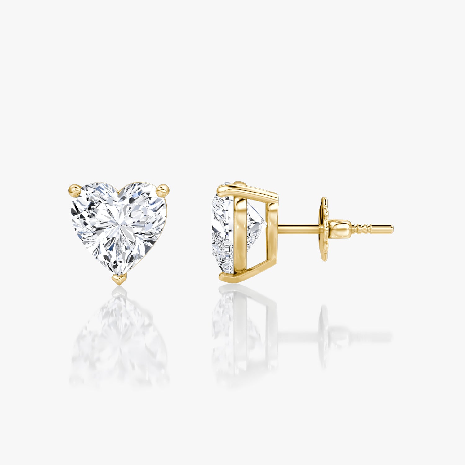 Heart Shaped Stud Earrings